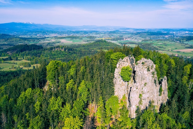 Фото Пейзажный вид на пейзаж на фоне неба