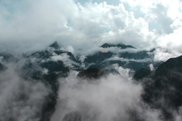 写真 天空 に 対する 壮大な 山 の 景色