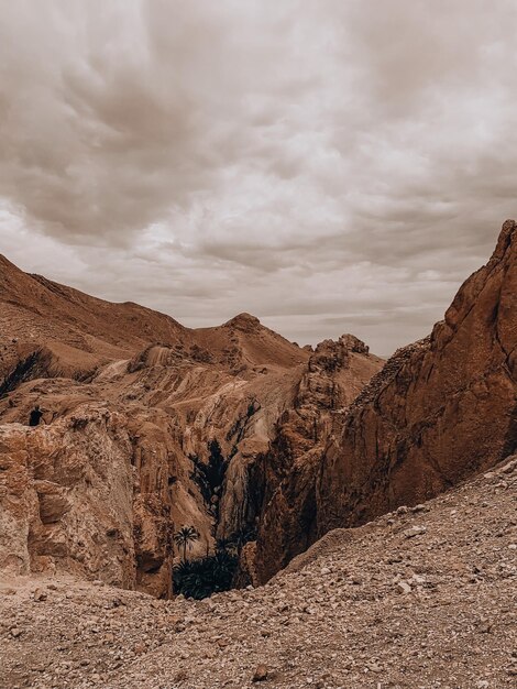 写真 空の背景にある山の景色