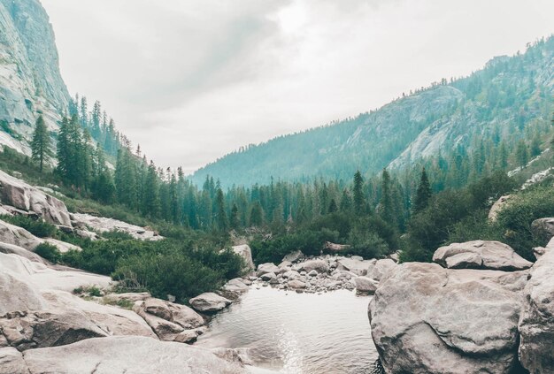 写真 空の背景にある山の景色