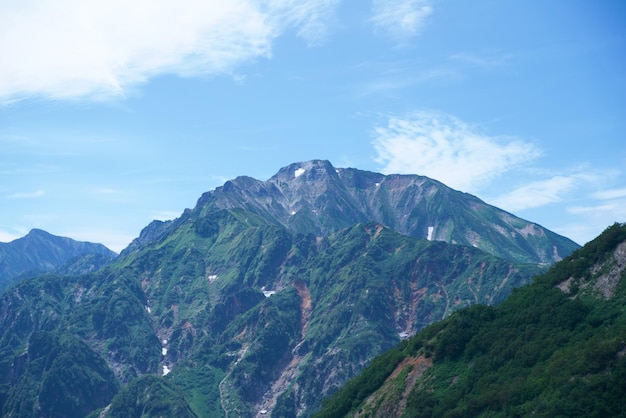 写真 空の背景にある山の景色