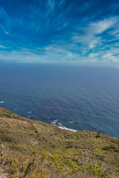 写真 空に照らされた海の景色