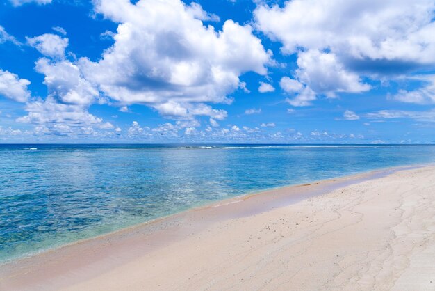 写真 空に照らされた海の景色