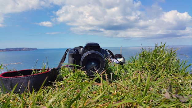 写真 空に照らされた海の景色