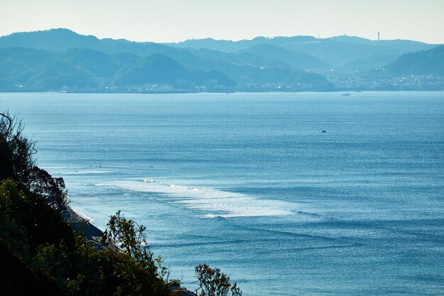 写真 空に照らされた海の景色