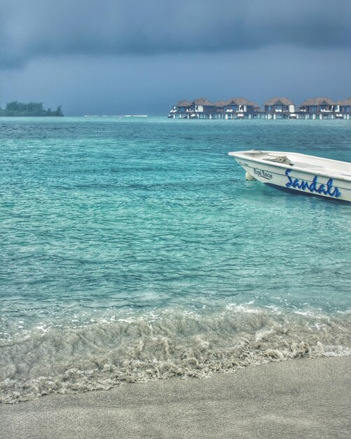 写真 空に照らされた海の景色