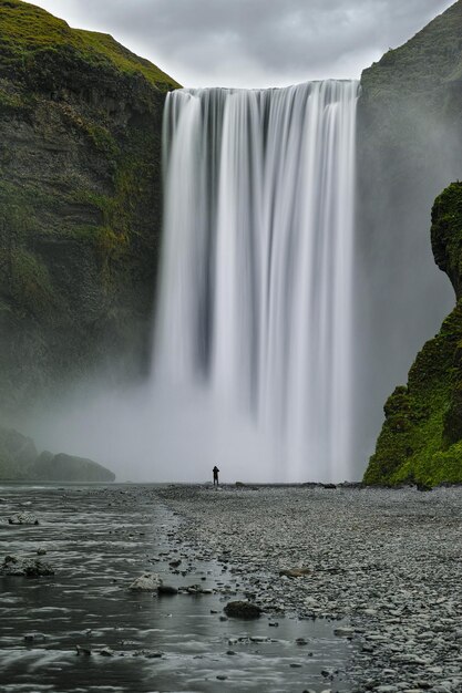 Фото Красивый вид на водопад