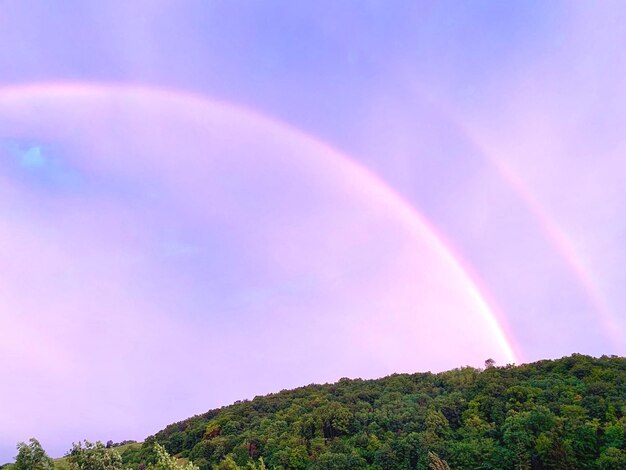 Scenic view of rainbow against sky