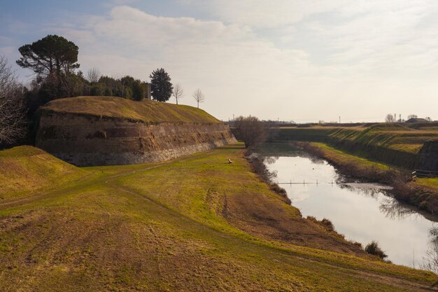 Scenic view of the Ramparts of Palmanova italy