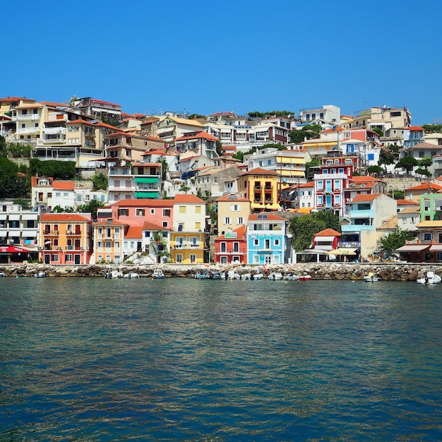 scenic view of residential district against clear sky