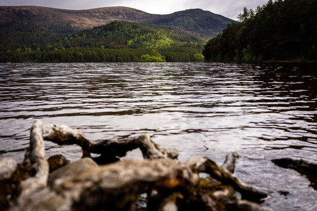 Scenic view of river against mountains