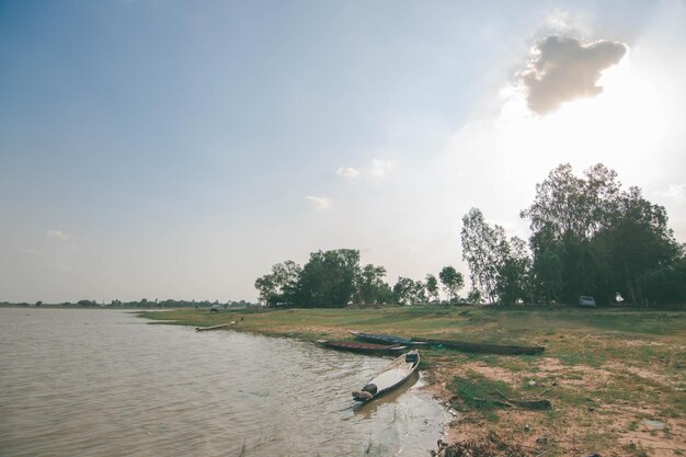 Scenic view of river against sky