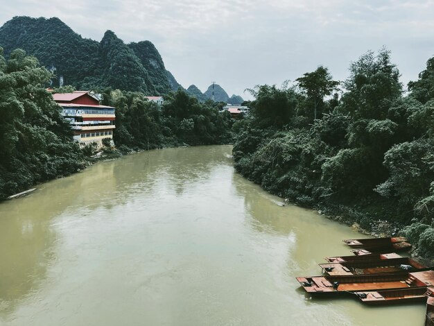 Scenic view of river against sky