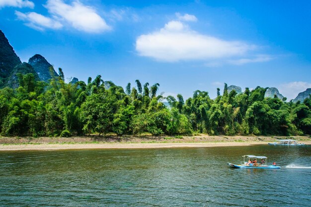 Scenic view of river against sky