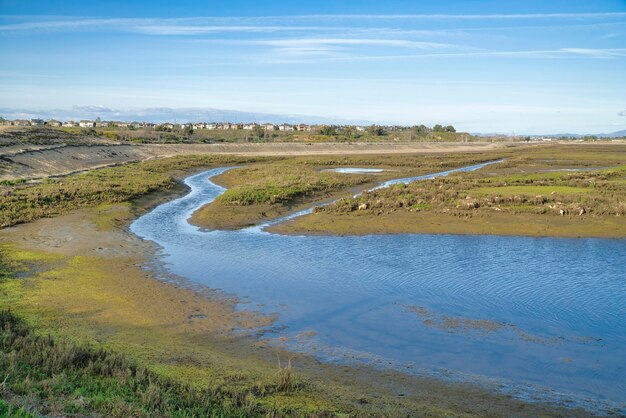 Foto vista panoramica del fiume contro il cielo