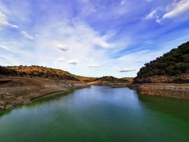 Scenic view of river against sky