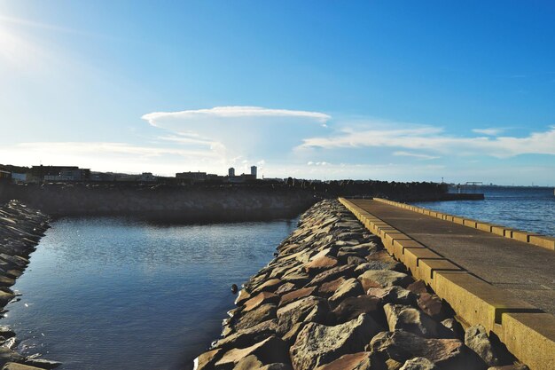 Scenic view of river against sky