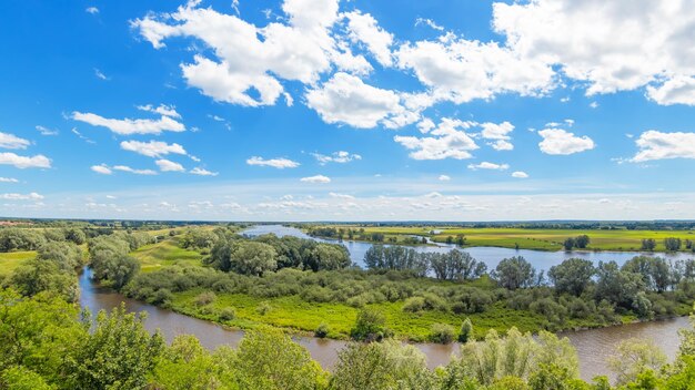 Scenic view of river against sky