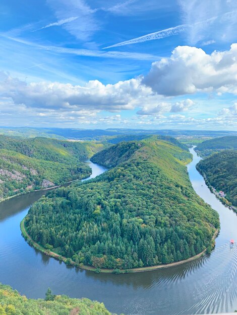 Scenic view of river against sky