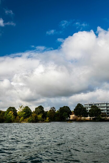 Scenic view of river against sky