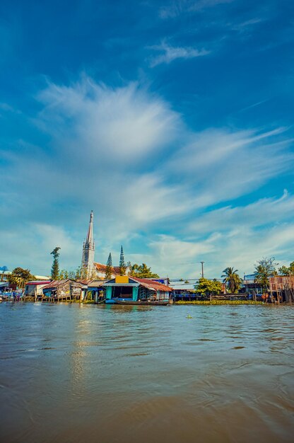 Scenic view of river against sky