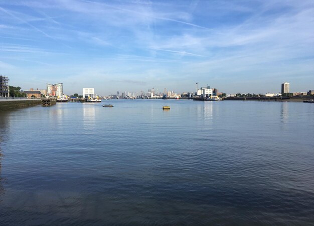 Scenic view of river against sky