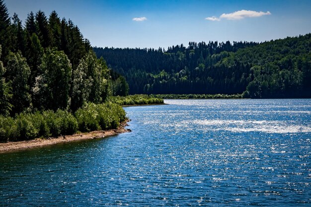 Scenic view of river against sky