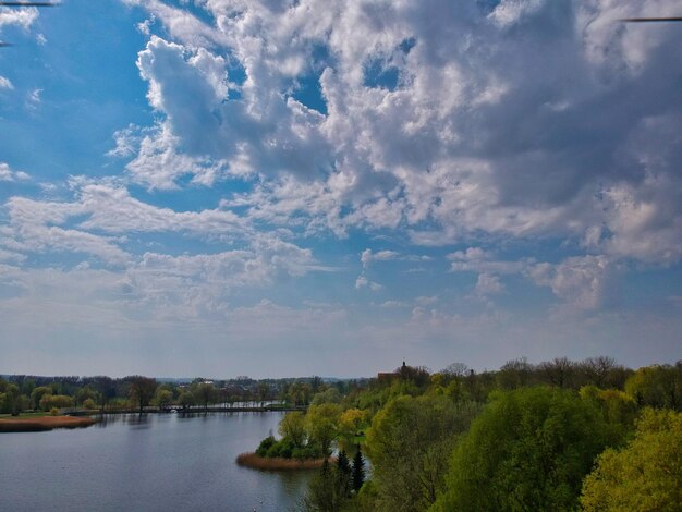 Scenic view of river against sky