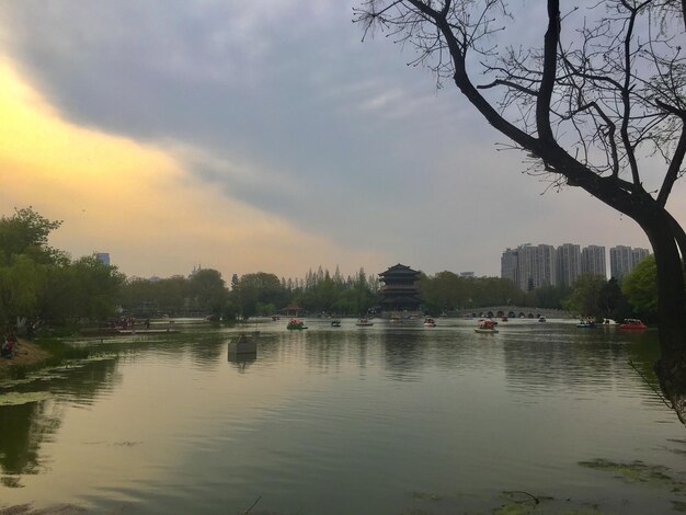 Scenic view of river against sky