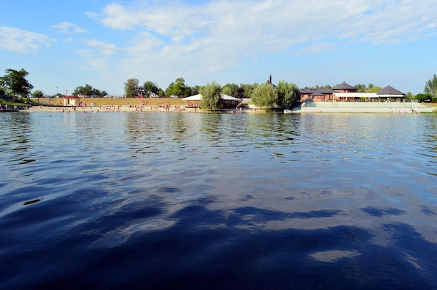 Scenic view of river against sky