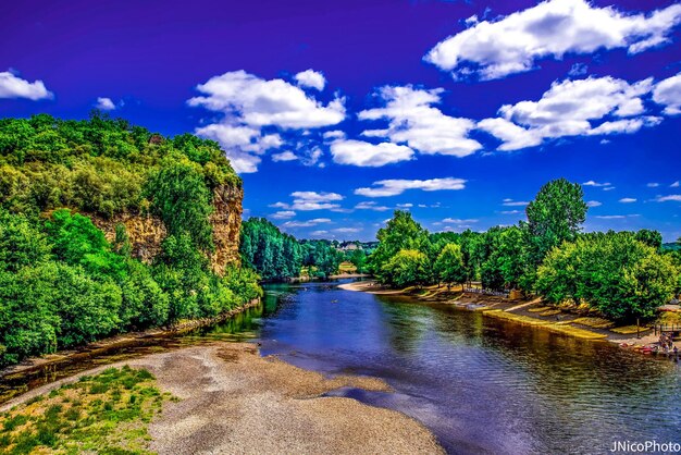 Scenic view of river against sky