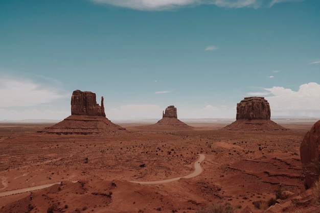 scenic view of rock formation against sky