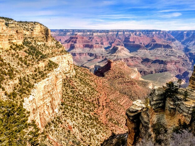 Foto vista panoramica delle formazioni rocciose contro il cielo