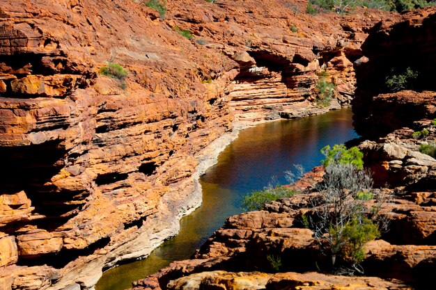 Scenic view of rock formations