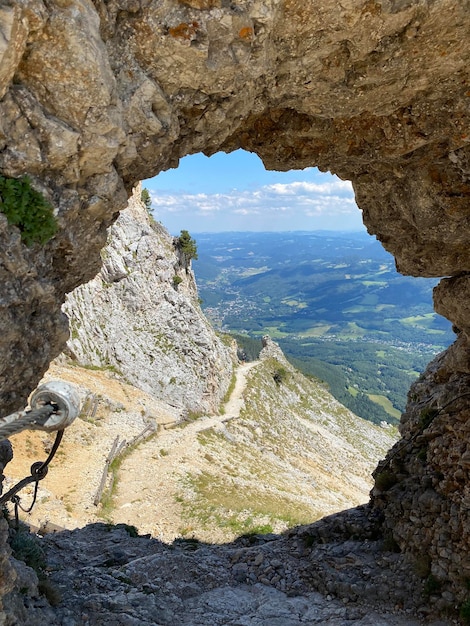 Photo scenic view of rock formations