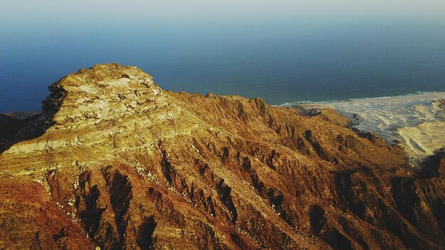 Scenic view of rocks against sky