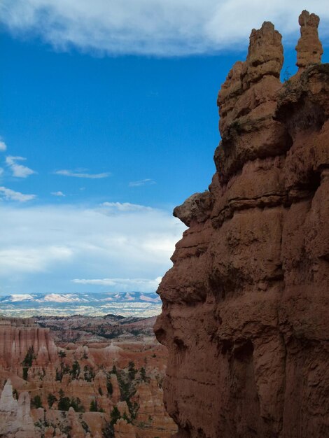 Scenic view of rocky mountains against sky