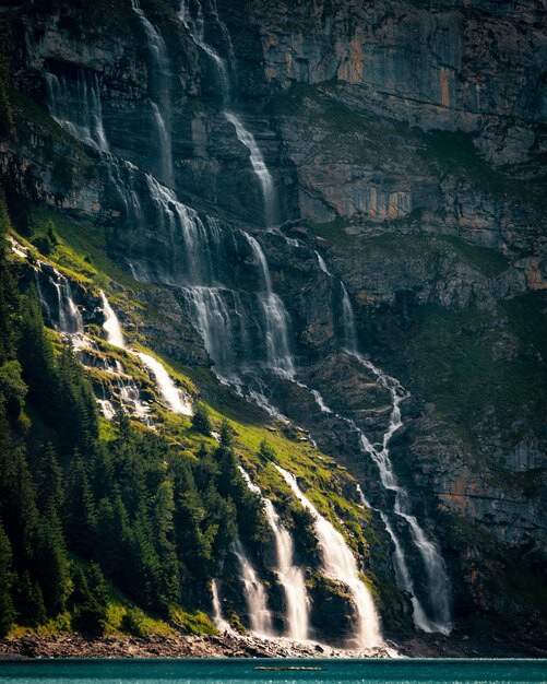 Scenic view of rocky mountains