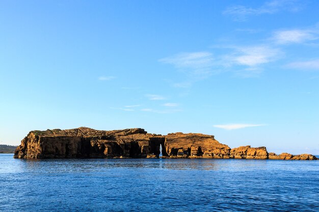 Photo scenic view of sea against blue sky