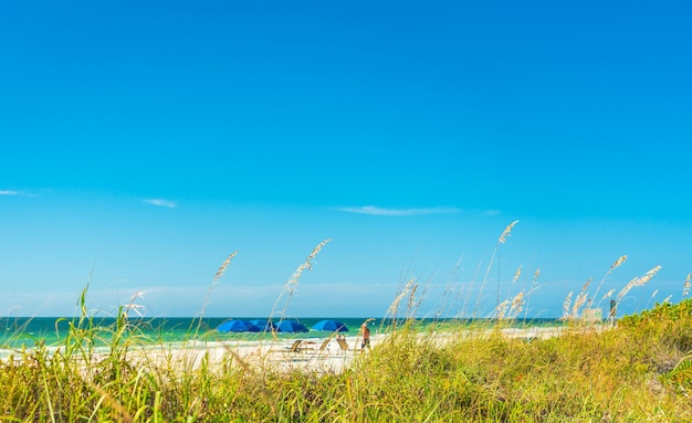 Photo scenic view of sea against blue sky