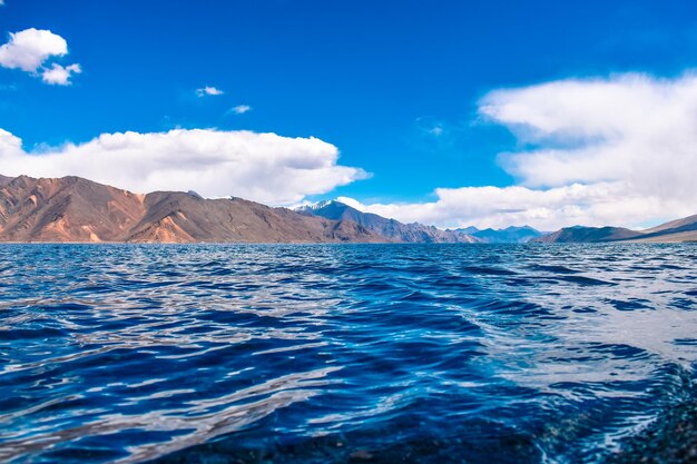 Scenic view of sea against blue sky