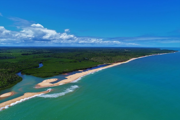 Scenic view of sea against blue sky