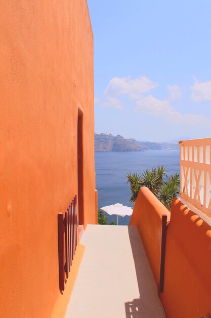 scenic view of sea against buildings