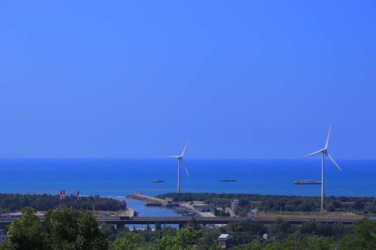 Photo 晴朗的藍天背景下美麗的海景