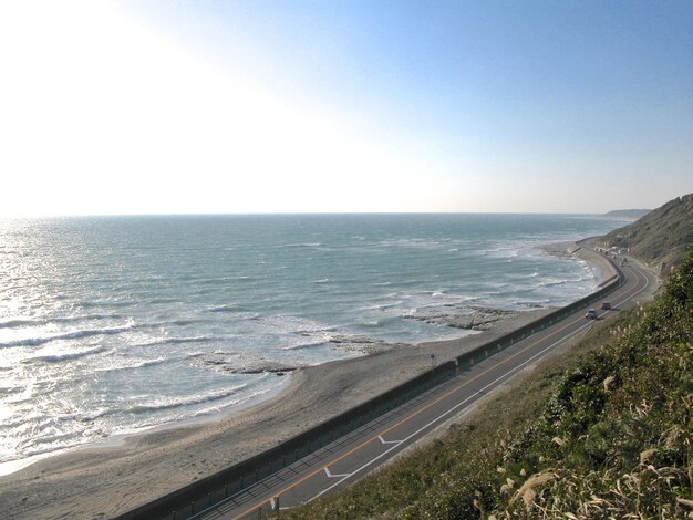 Foto vista panoramica del mare contro un cielo limpido