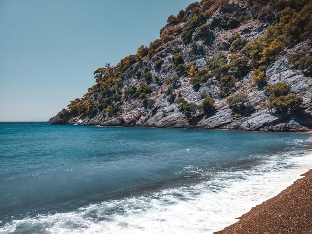 Foto vista panoramica del mare contro un cielo limpido