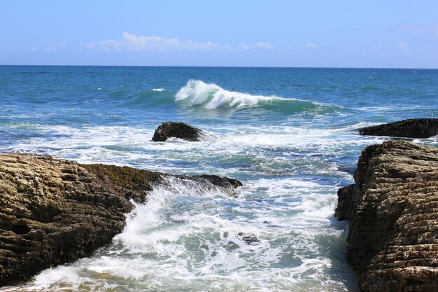 Foto vista panoramica del mare contro un cielo limpido