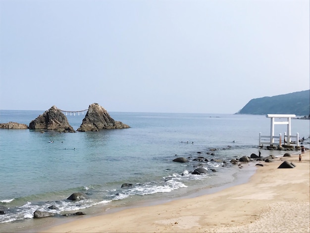 Foto vista panoramica del mare contro un cielo limpido