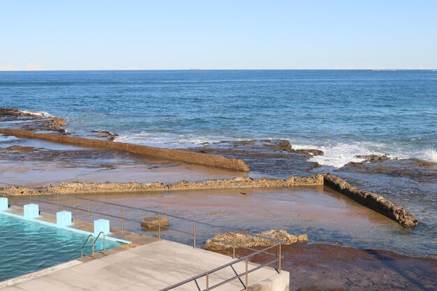 Foto vista panoramica del mare contro un cielo limpido