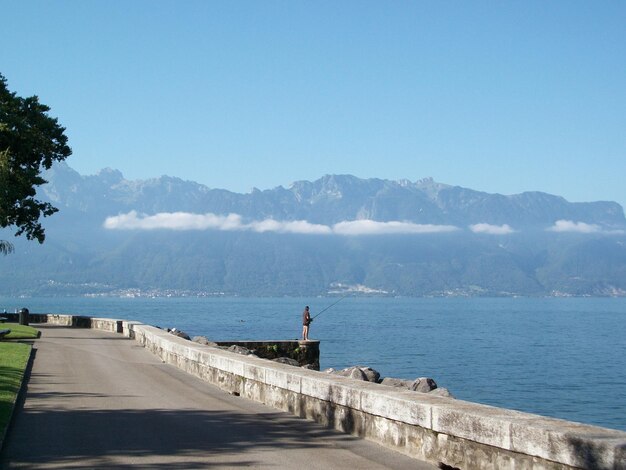 Foto vista panoramica del mare contro un cielo limpido